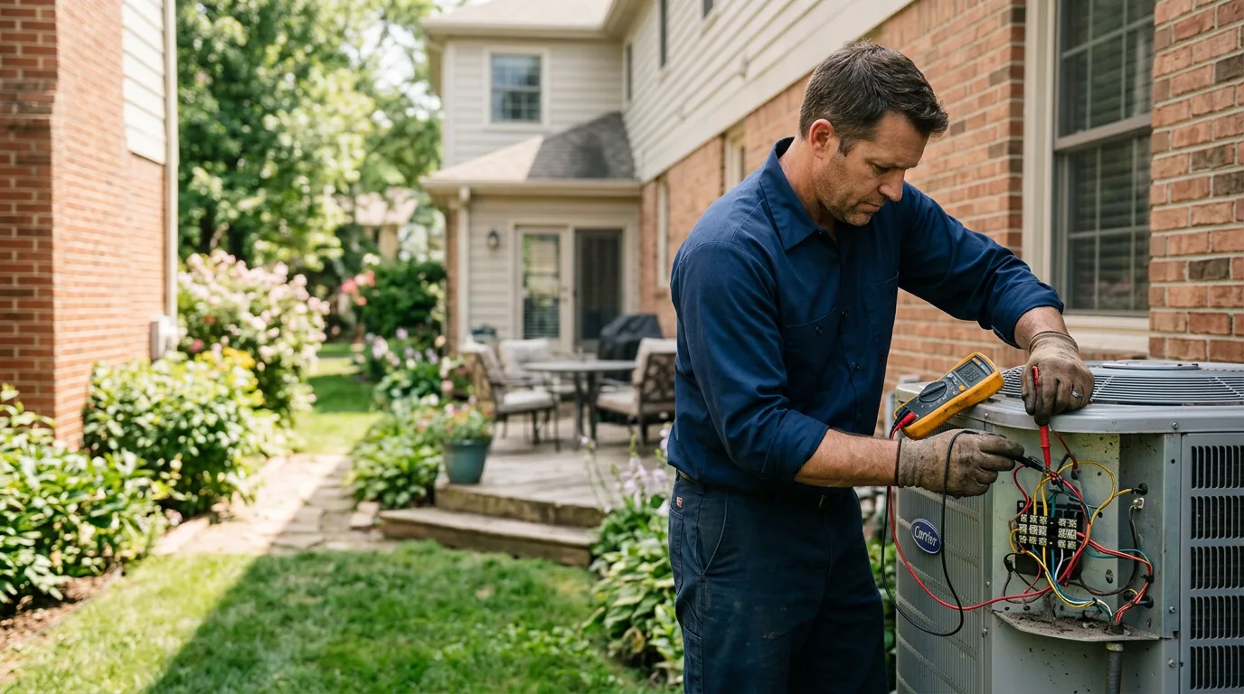 HVAC technician working near Roseville, CA